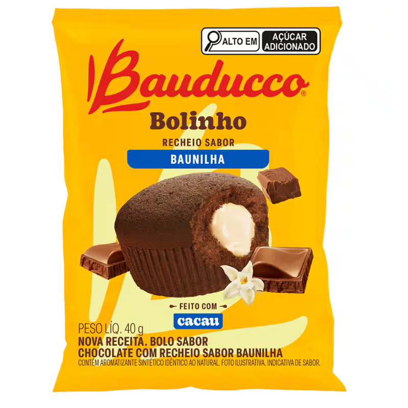 Bolinho Bauducco Chocolate com Baunilha 40g