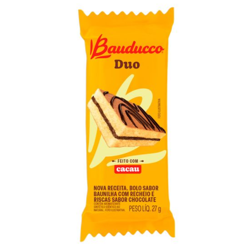 Bolinho Duo Chocolate Bauducco 27g
