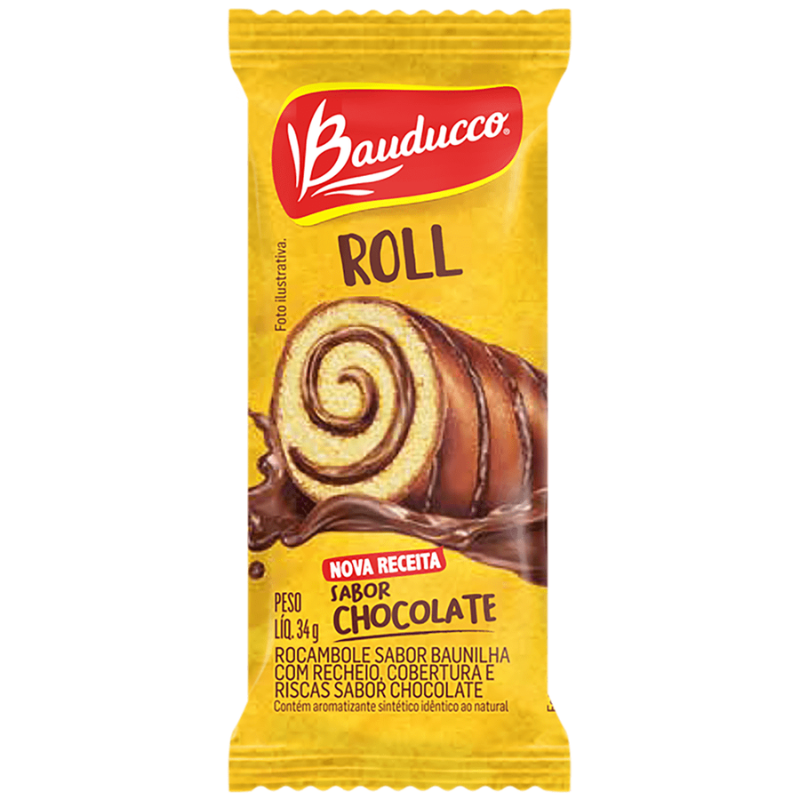 Bolinho Bauducco Roll Sabor Chocolate 34g