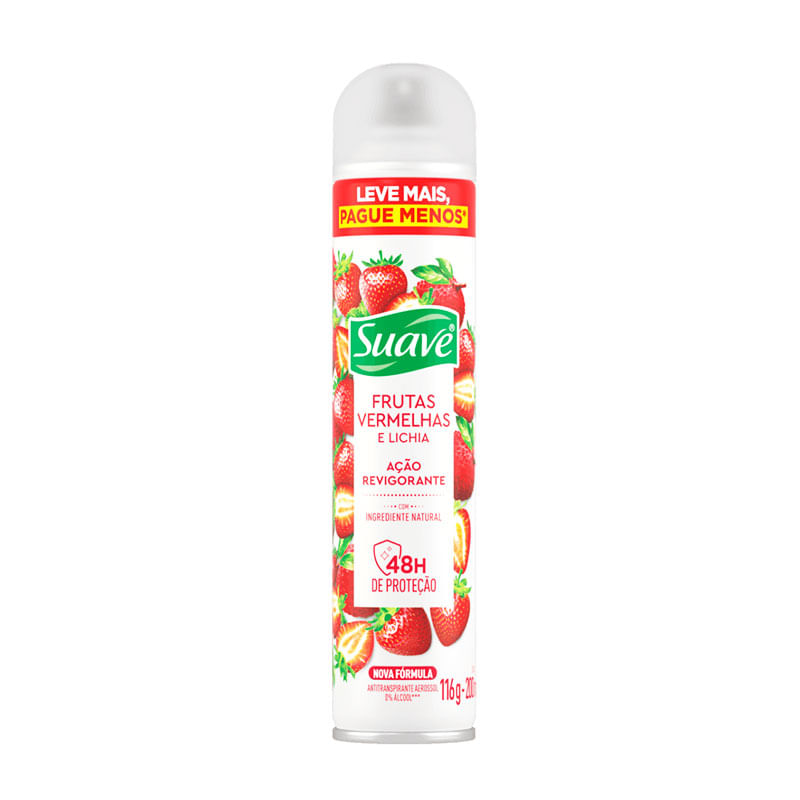 Desodorante Aerosol Suave Frutas Vermelhas Lichia 200ml