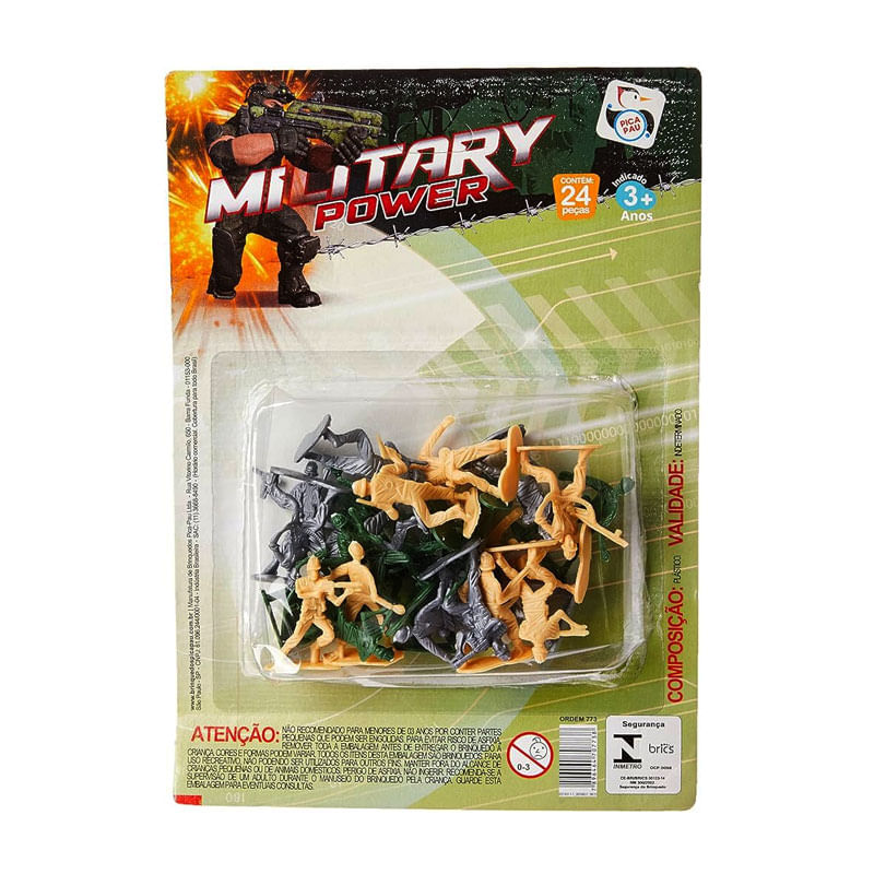 Military Power Kit com 24 Soldadinhos 