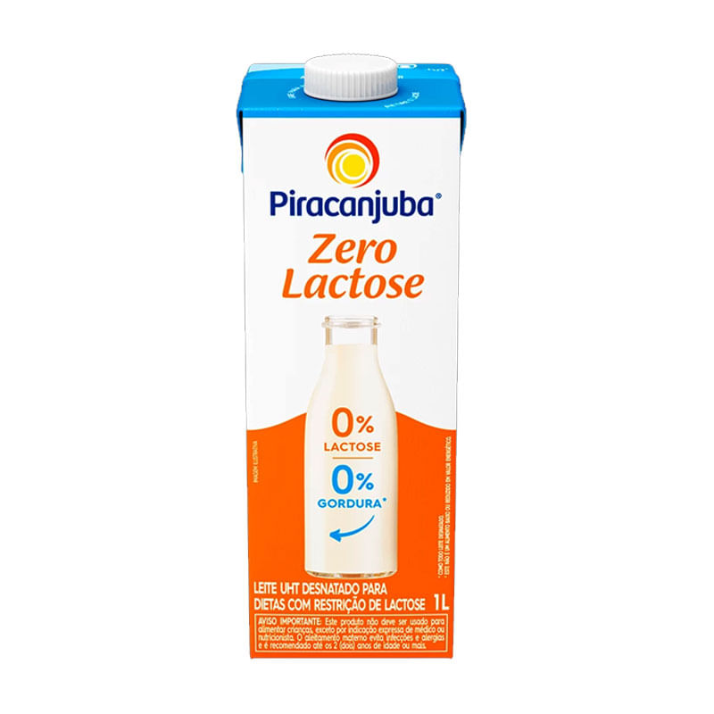 Leite UHT Piracanjuba Desnatado Zero Lactose 1L