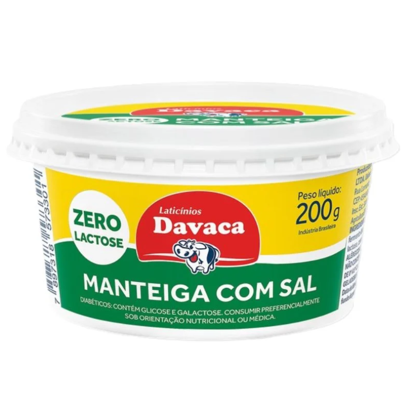 Manteiga Davaca Zero Lactose 200g