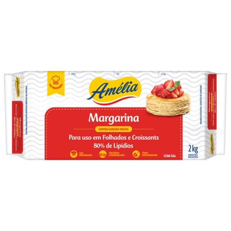 Margarina Folhada Bloco Amélia 2kg