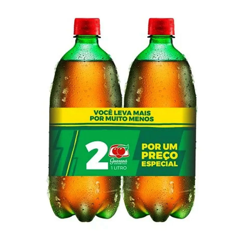 Refrigerante Guaraná Antarctica  Multpack 1L 2un