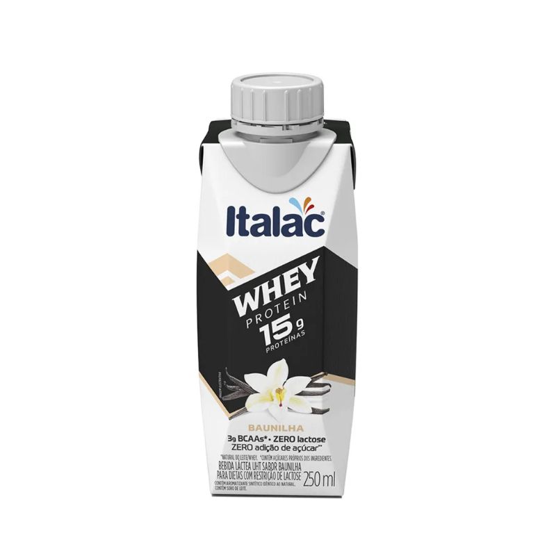Bebida Láctea Italac Baunilha 15g Zero Lactose Whey 250ml