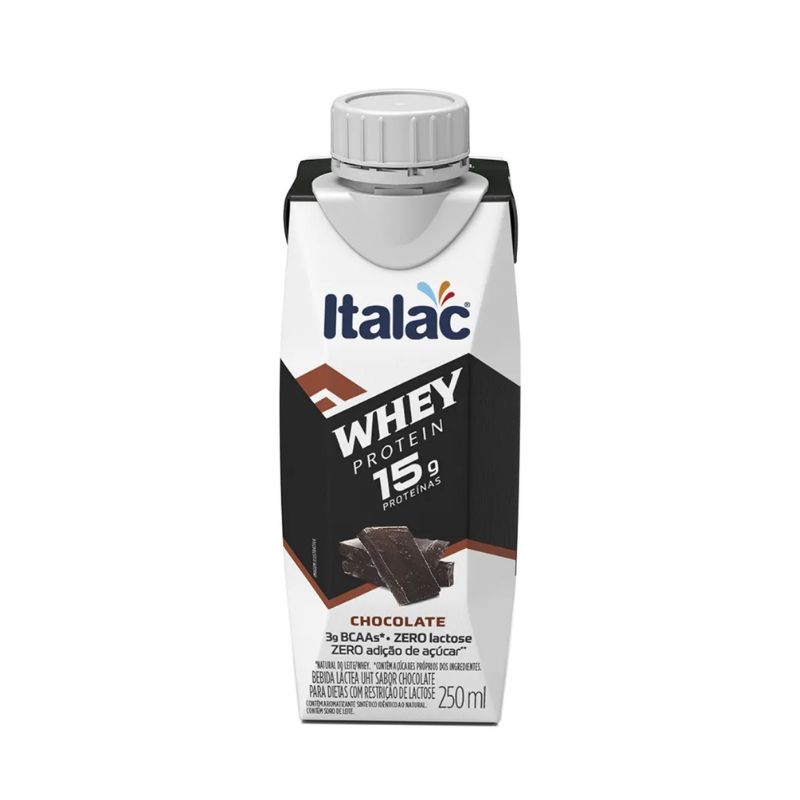 Bebida Láctea Italac Zero Lactose  15g Chocolate Whey 250ml