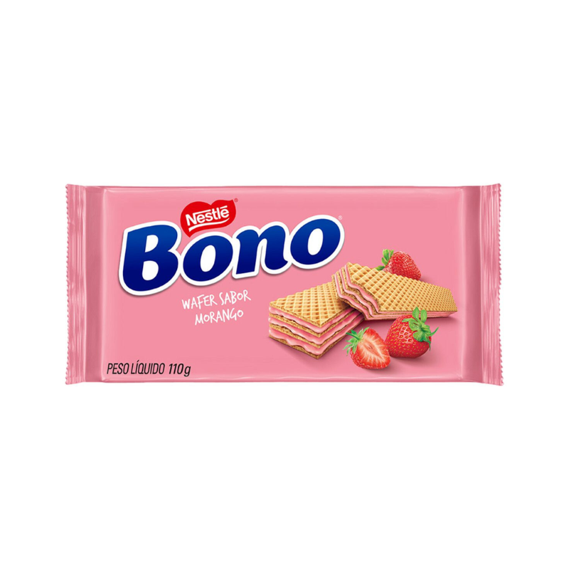 Biscoito Wafer Nestlé Bono Morango 110g