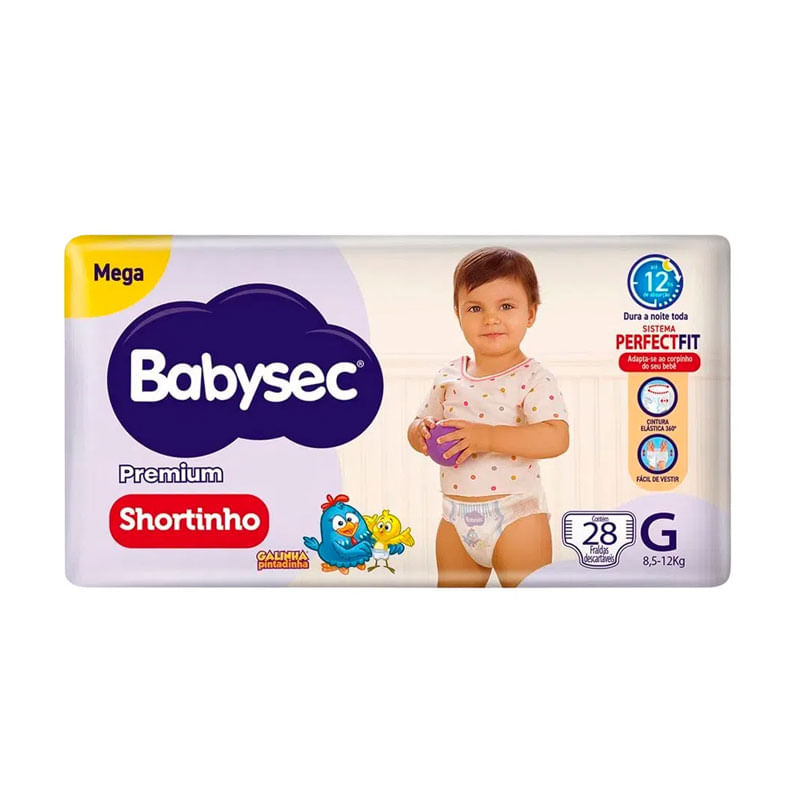 Fralda  Babysec Shortinho Mega G 28un