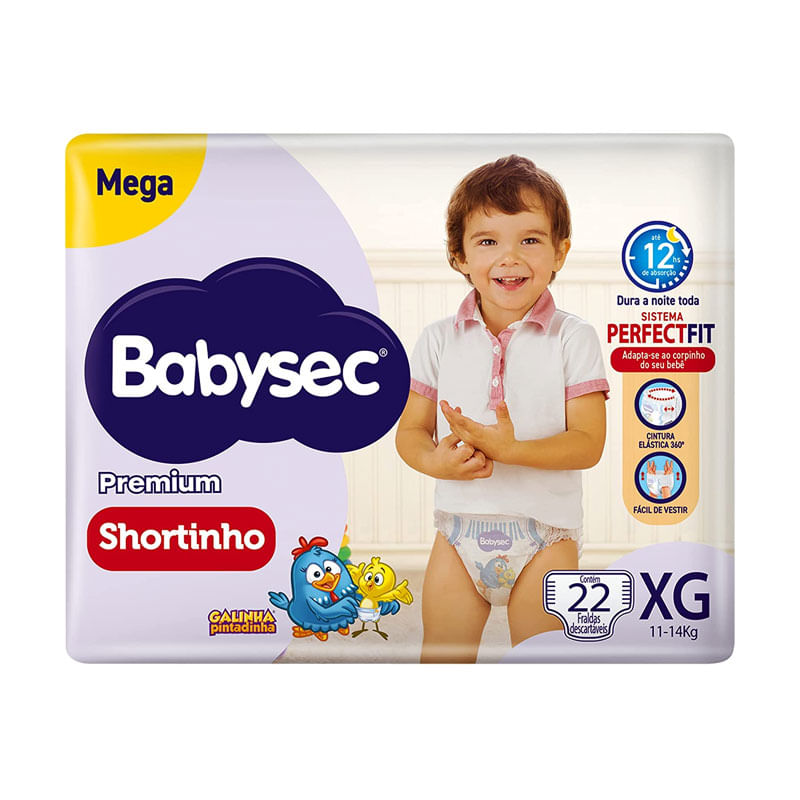 Fralda Babysec Shortinho Mega XG 22un