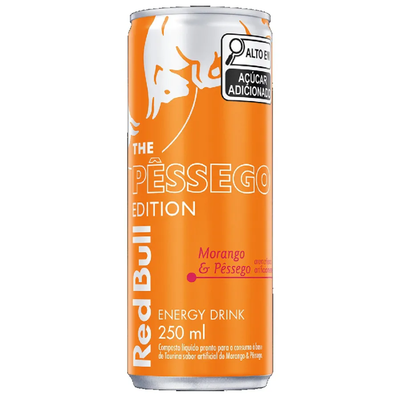 Energético Red Bull Morango e Pêssego 250ml