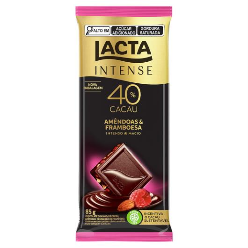 Chocolate Lacta 40% Cacau Framboesa 85g