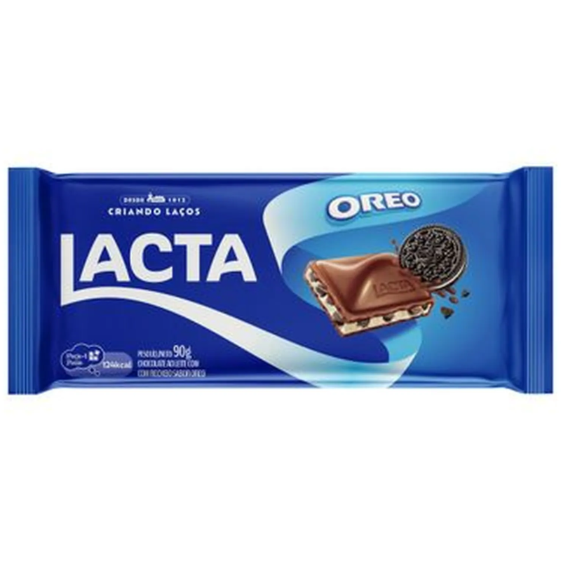 Barra Chocolate Lacta Oreo ao Leite 90g