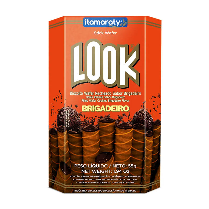 Biscoito Look Itamaraty Wafer Brigadeiro 55g 