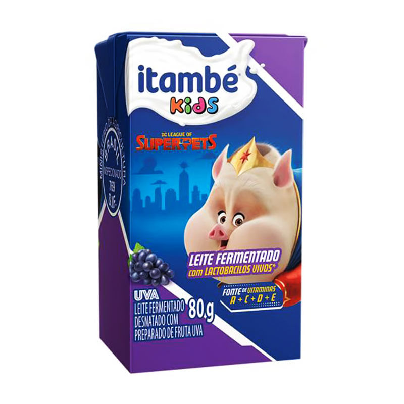 Leite Fermentado Itambé Kids Uva 80g