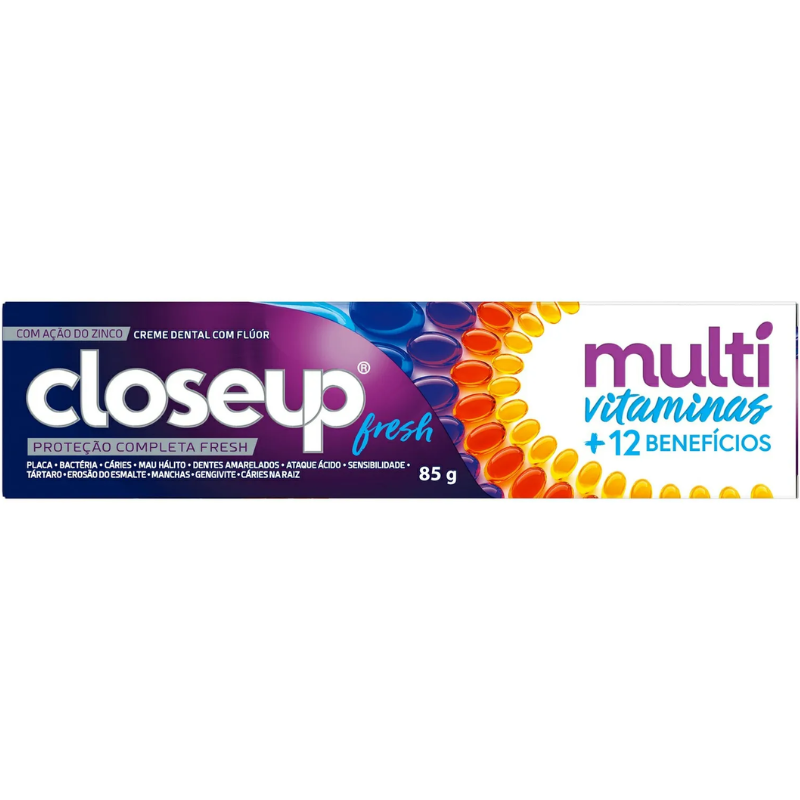  Creme Dental Close Up Multi Vitaminas +12 Benefícios 85g