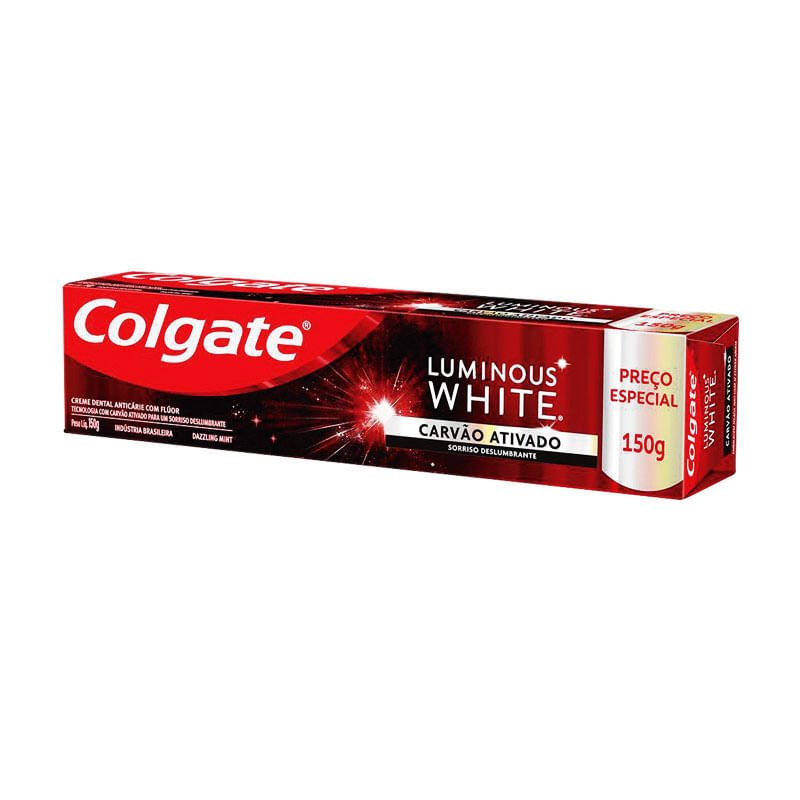 Creme Dental Colgate Luminous Carvão Ativado 150g