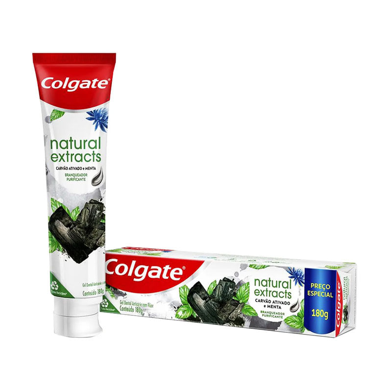 Creme Dental Colgate Naturals Carvão Ativo 180g