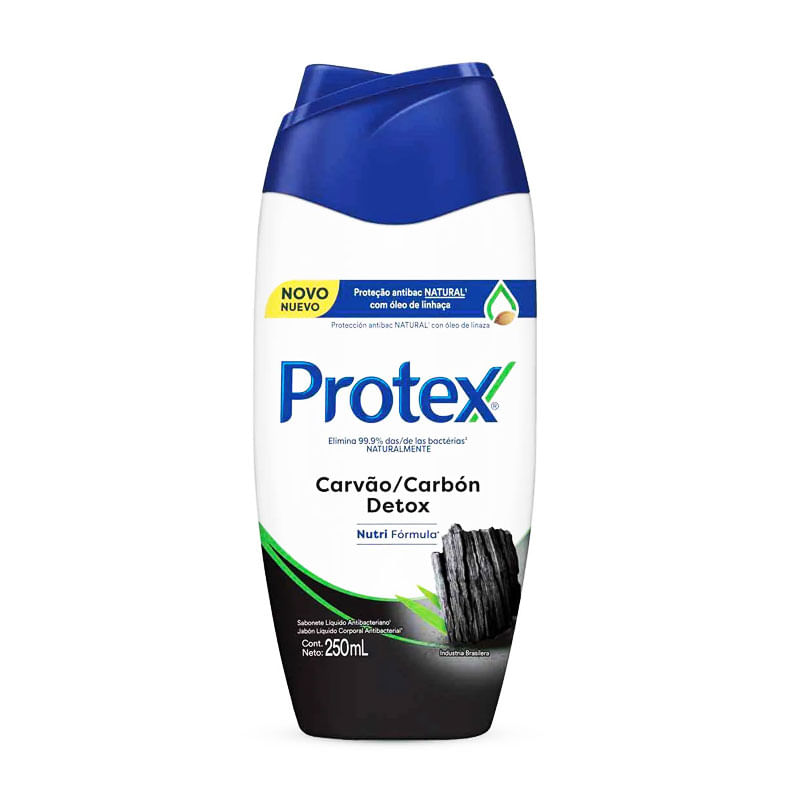 Sabonete Líquido Carvão Detox Protex 250ml