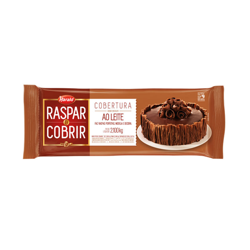 Barra Chocolate Raspa e Cobrir Harald 2,1kgLeite