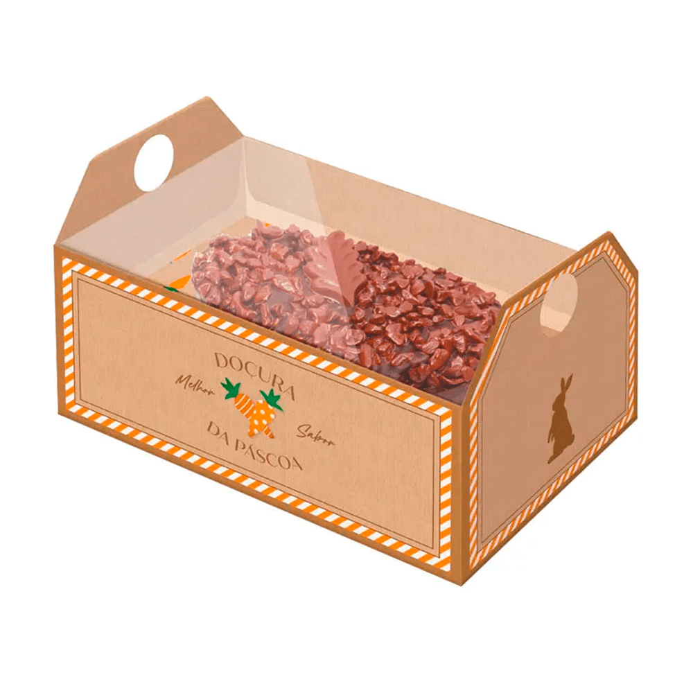 Caixote Para 1 Meio Ovo 350g Kraft Cenoura
