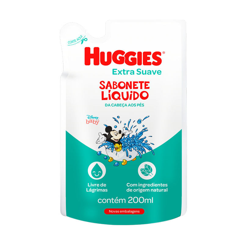 Sabonete Líquido Huggies Extra Suave Refil 200ml
