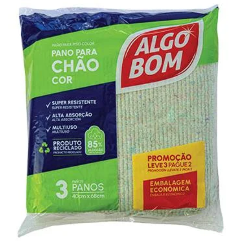 Pano de Chão Algobom 40X68cm Colorido