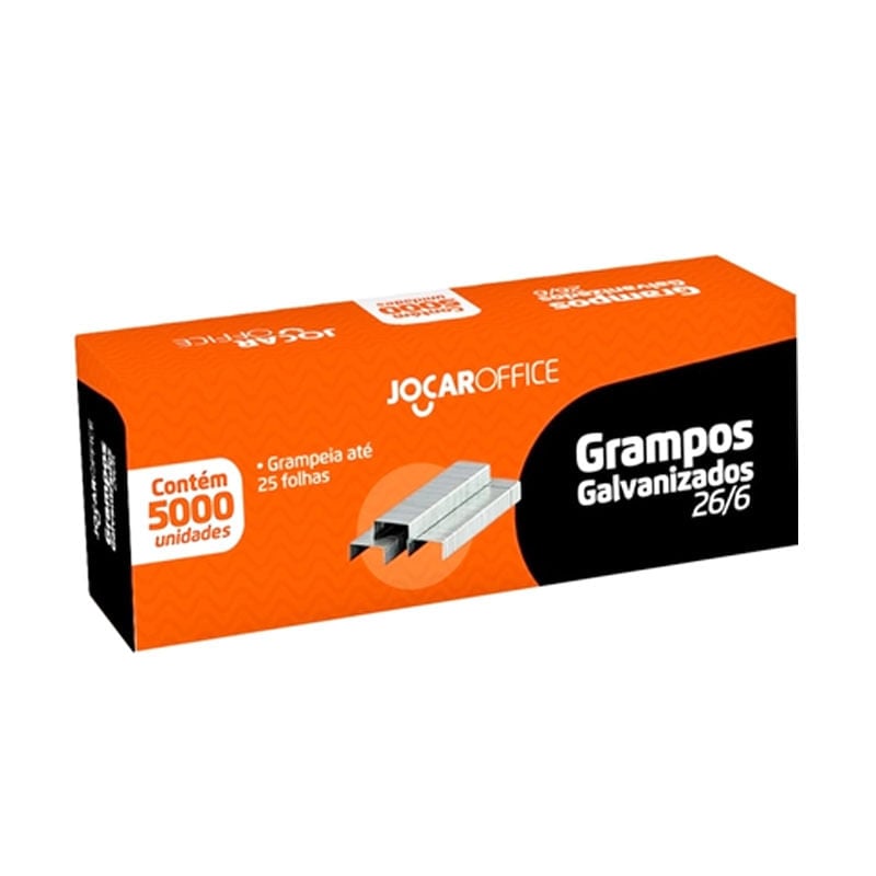 Grampo Jocar 26/6 Cobreado Com 5000 Unidades