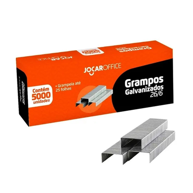 Grampo Jocar 26/6 Galvanizado com 5000un