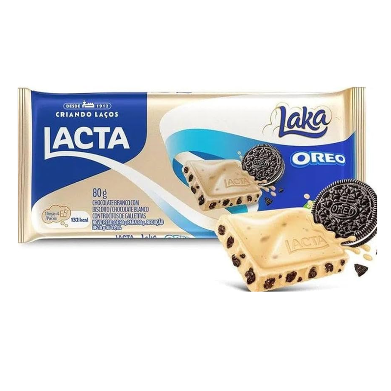 Barra de Chocolate Lacta Laka Oreo 80g