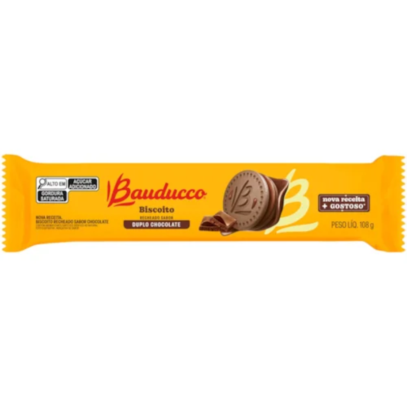 Biscoito Recheado Bauducco Chocolate 108g