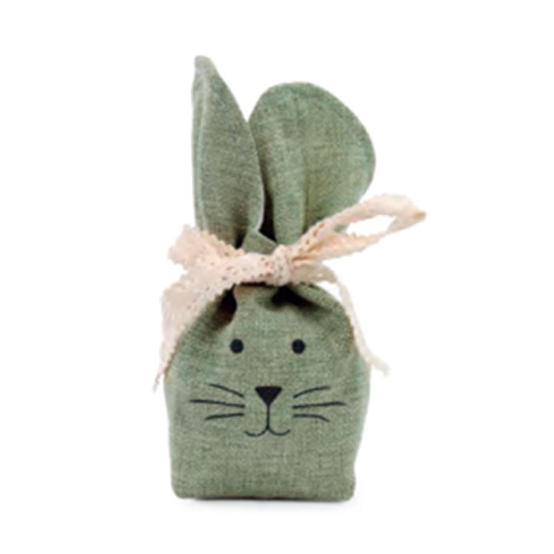 Bolsa Coelho com Laço verde 7,5 cm 