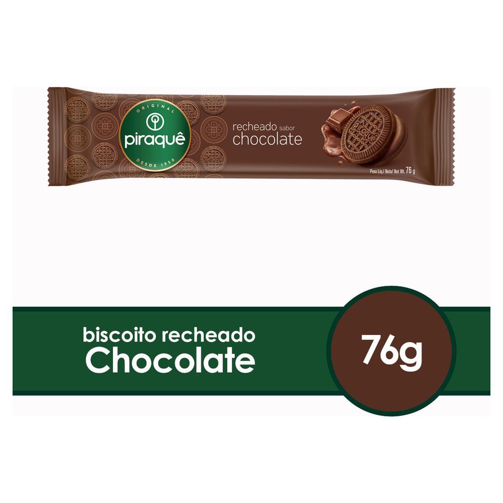 Biscoito Piraquê Chocolate 76g