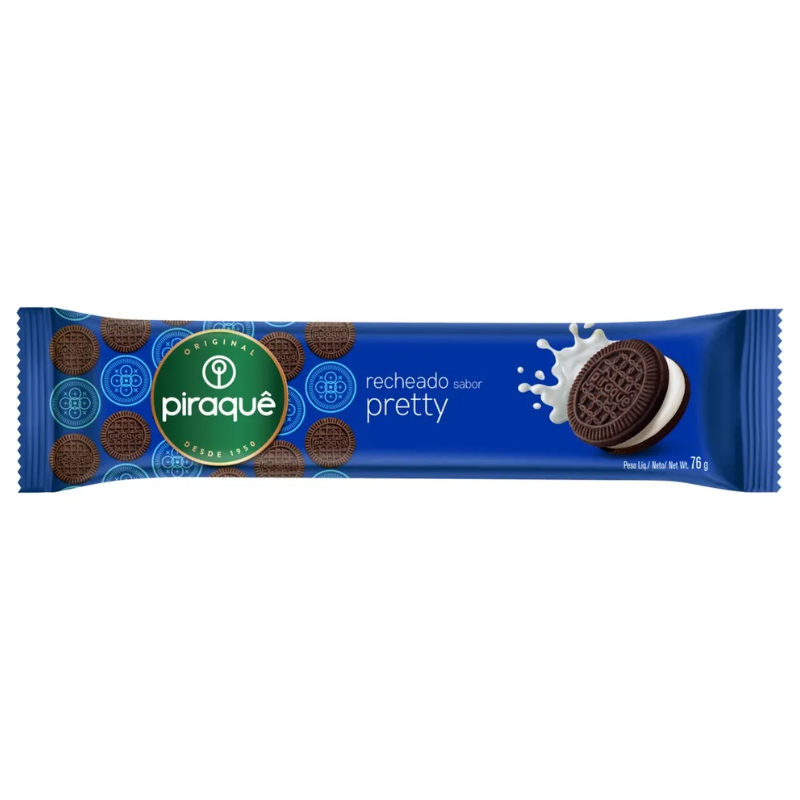 Biscoito Recheio Pretty Piraquê Pacote 76g