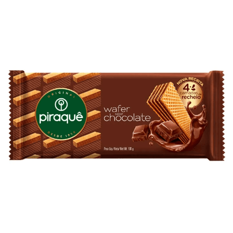 Biscoito Wefer Piraque Chocolate 100g