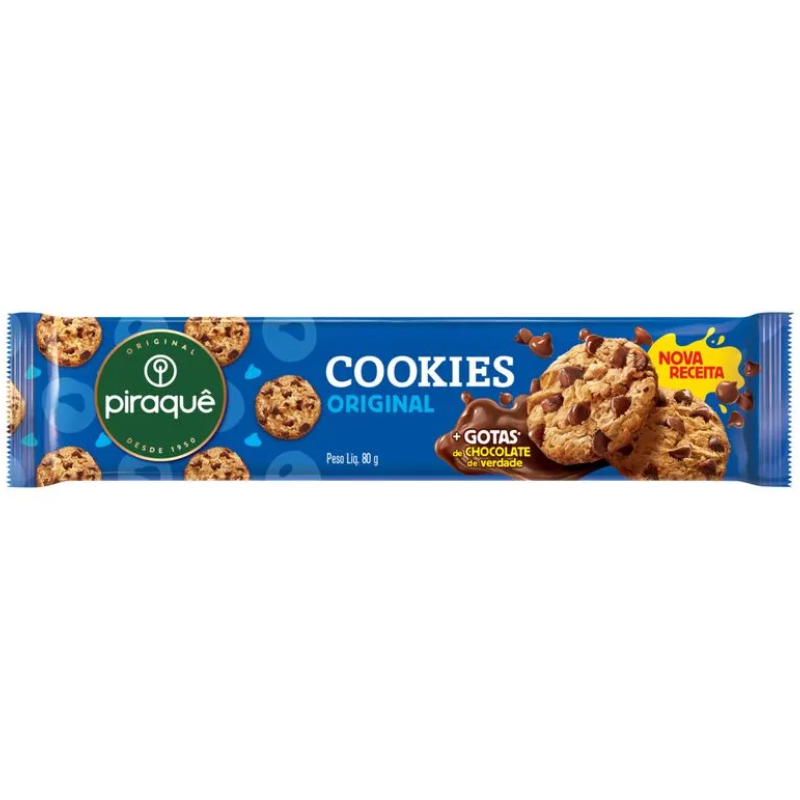 Biscoito Cookies Piraquê Baunilha 80g