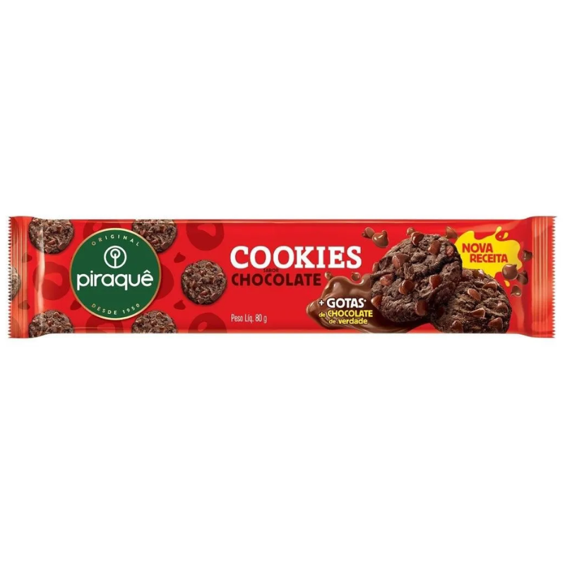 Biscoito Cookies Chocolate Piraquê 80g