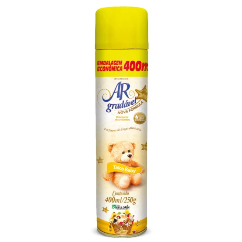 Aromatizador de Ambientes Ar Agradável Talco Baby 400ml