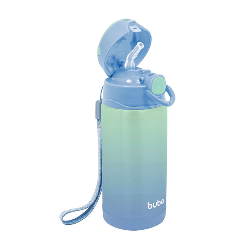 Copo Térmico com Canudo Azul da Buba
