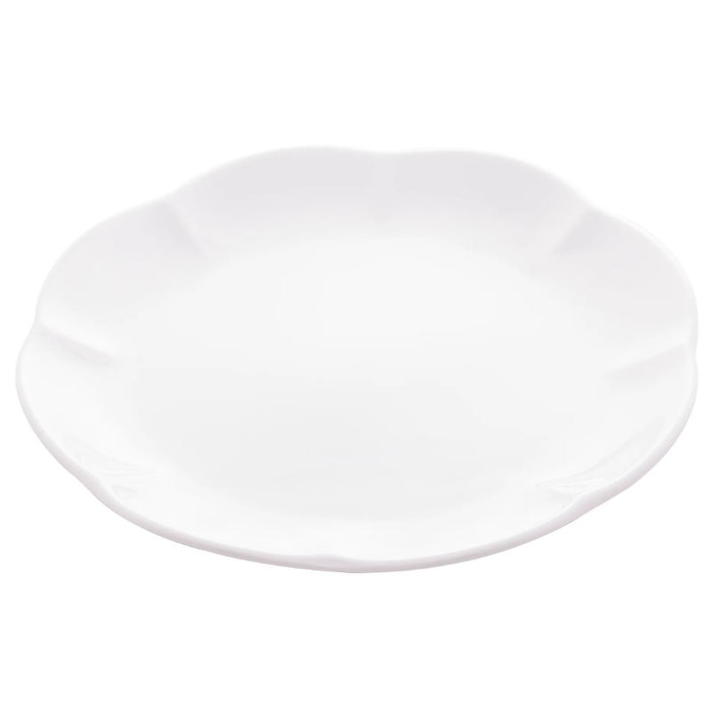 Prato Raso De Porcelana Wave Branco 27cm
