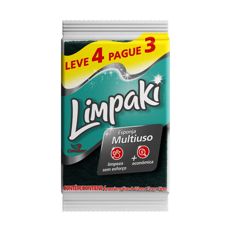 Esponja Limpaki Multiuso L4P3 
