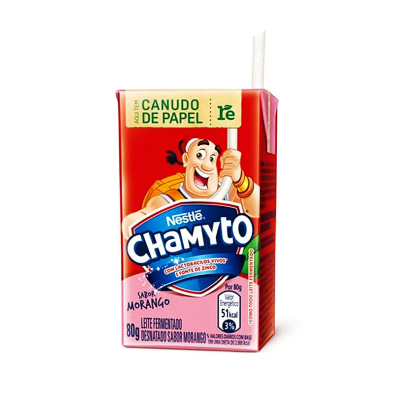 Chamyto Leite Fermentado Morango 80g