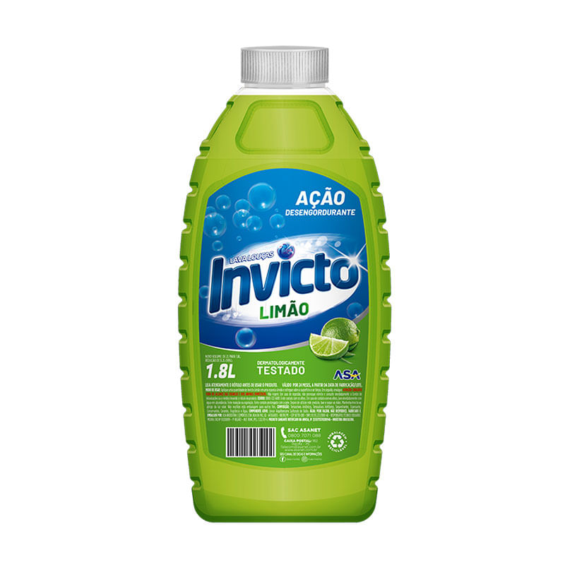 Detergente Liquido Invicto Limão 1,8L