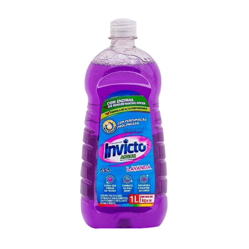 Lava Roupas Líquido Lavanda Invicto 1L