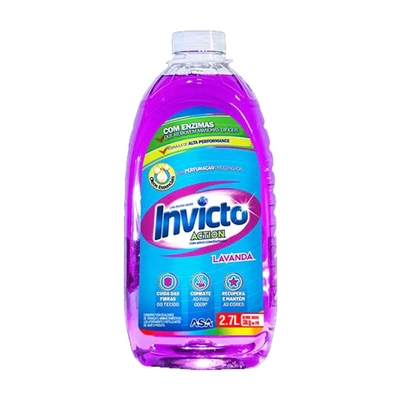 Lava Roupas Líquido Invicto Lavanda 2,7L