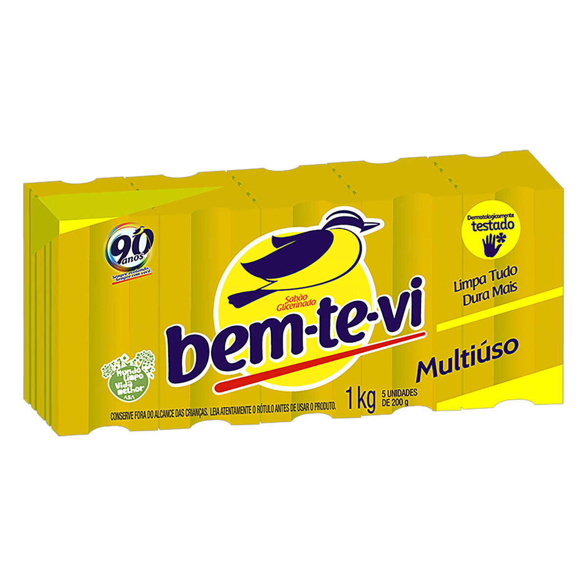 Sabão em Barra Bem-te-vi Comum 5x180g