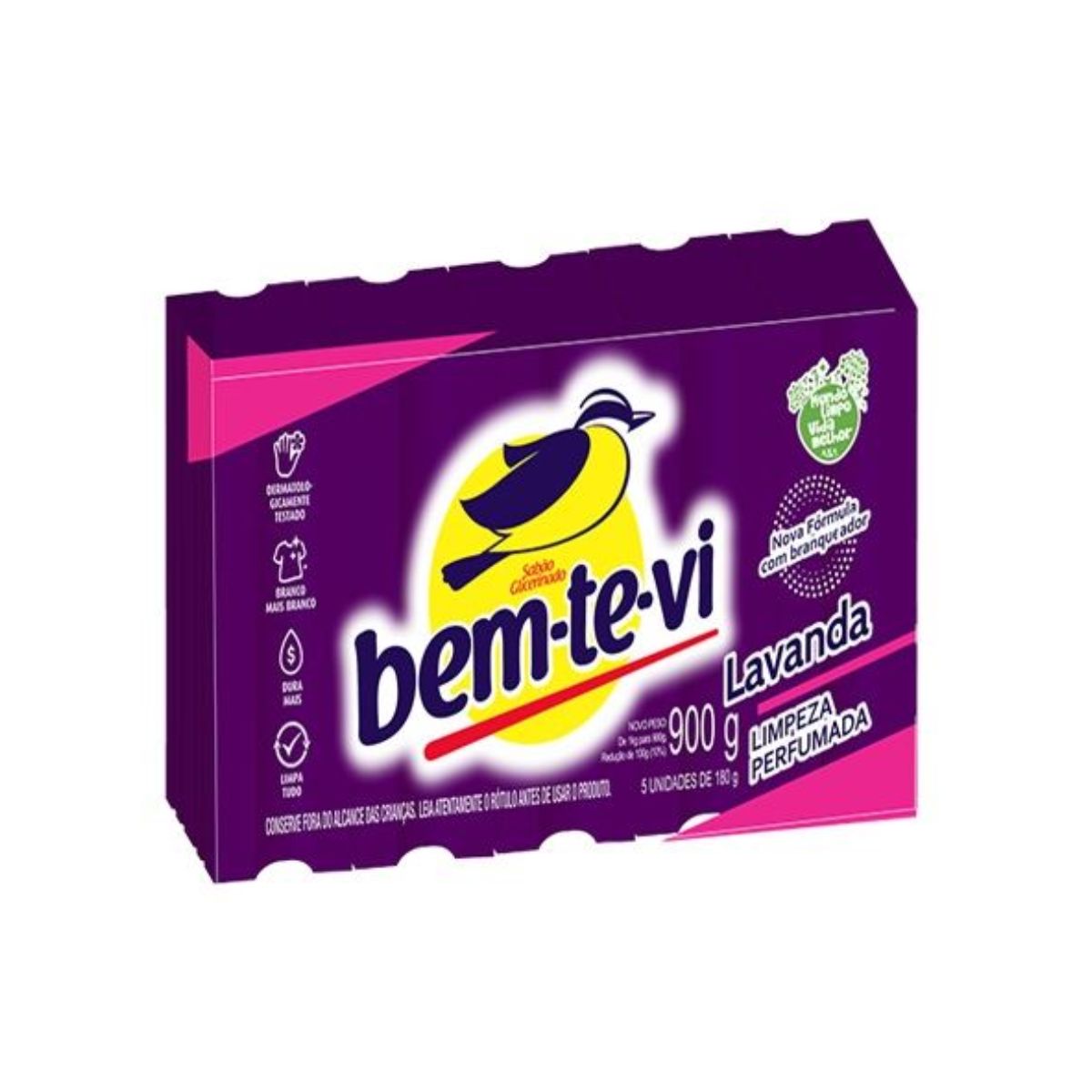 Sabão em Barra Bem-te-vi Lavanda 5x180g