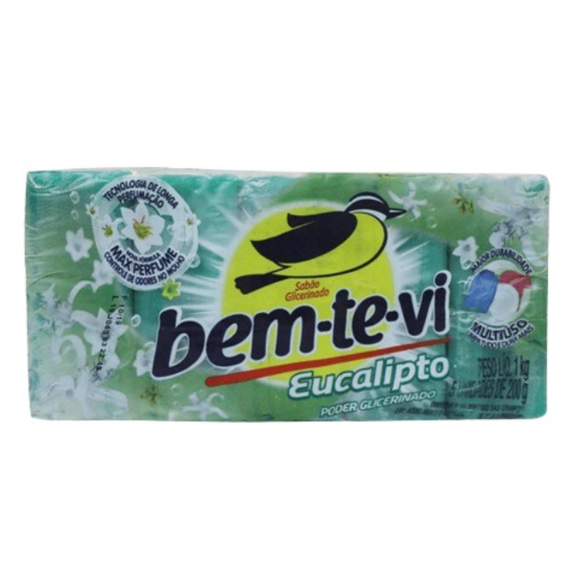 Sabão em Barra Bem-te-vi Eucalipto 5x180g