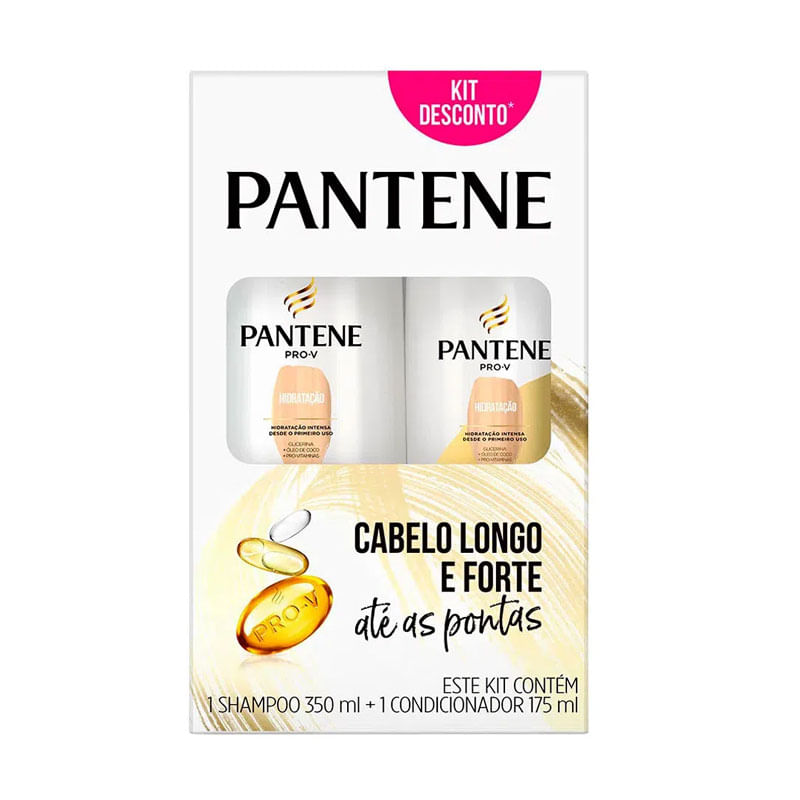 Kit Shampoo 350ml + Condicionador  175ml Pantene Hidratação