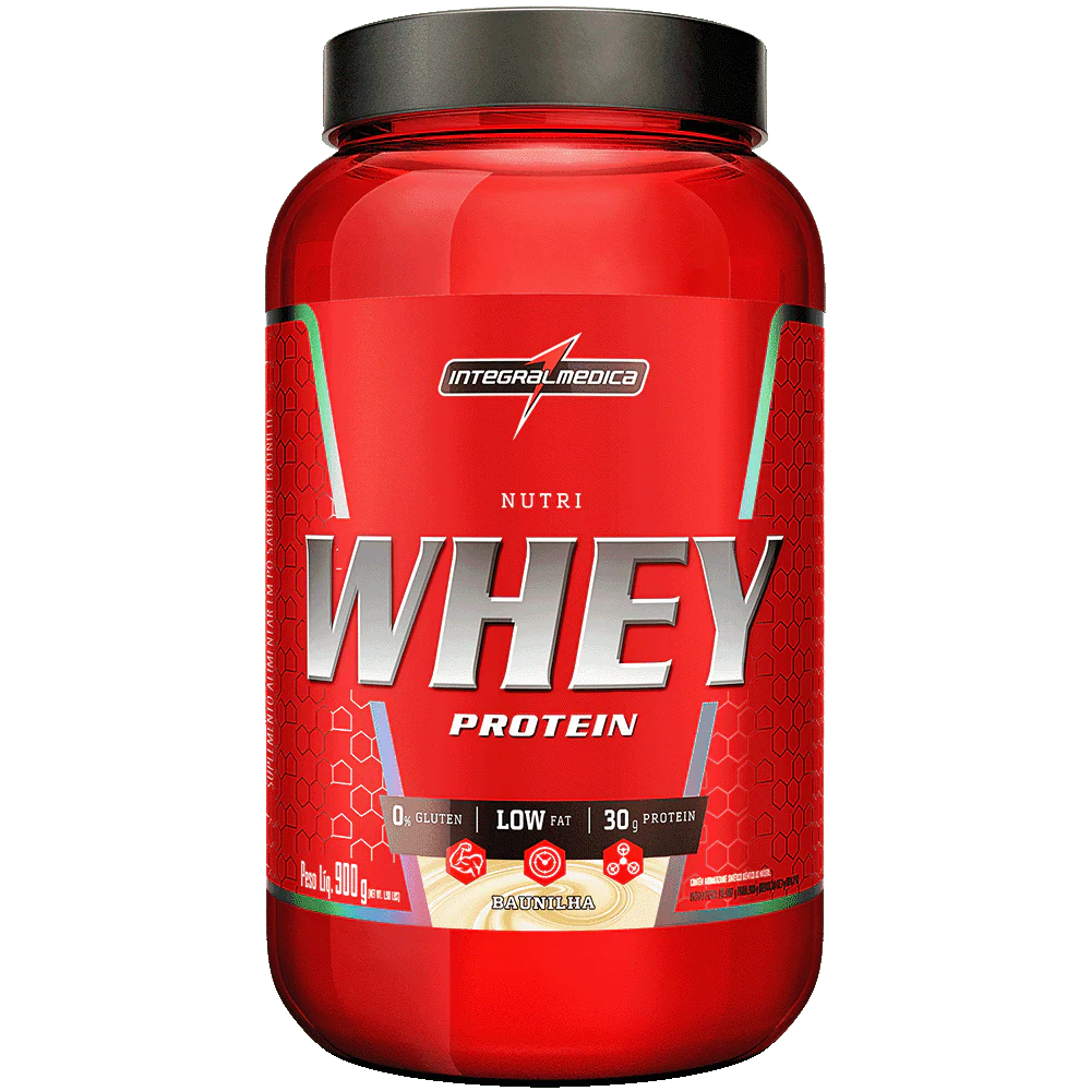 Nutri Whey Integral Medica Morango 900g 